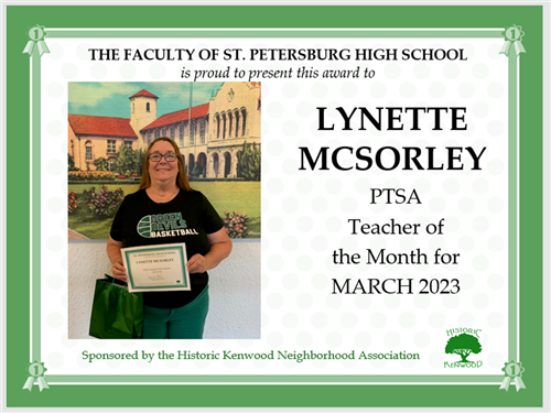 Teacher of the Month March